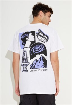 HNR LDN Collage T-Shirt in White 