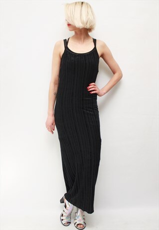 VINTAGE 90'S BEAUTIFUL AWESOME BLACK MAXI DRESS