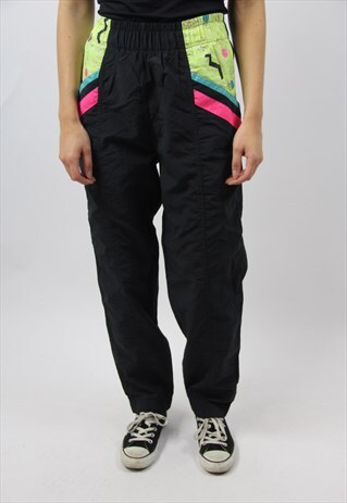 VINTAGE PATTERNED SHELL TRACKSUIT BOTTOMS