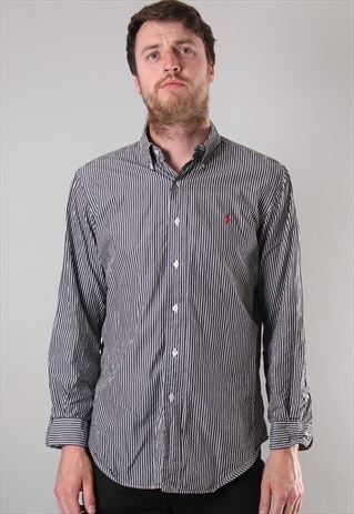 VINTAGE POLO RALPH LAUREN STRIPED SHIRT SMALL