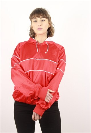VINTAGE SILKY RED HOODIE
