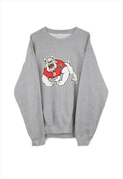 Vintage Rare Bulldog Sweatshirt in Grey L
