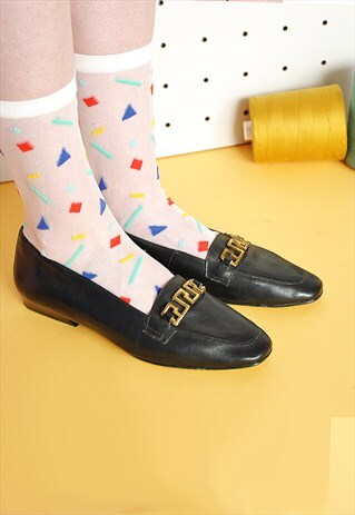 90S PREPPY GREEK LEATHER LOAFERS