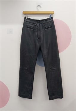 90s Vintage Camanchi Leathers Trousers Navy