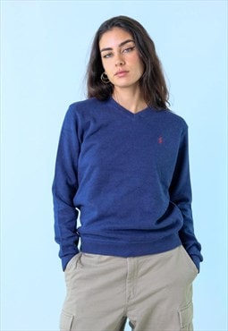 Navy Blue y2ks Polo Ralph Lauren Knit Sweatshirt