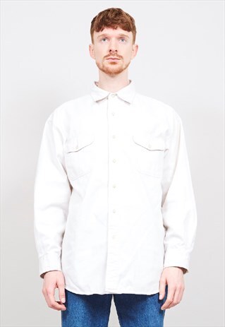 VINTAGE 90'S OFF-WHITE DENIM SHIRT