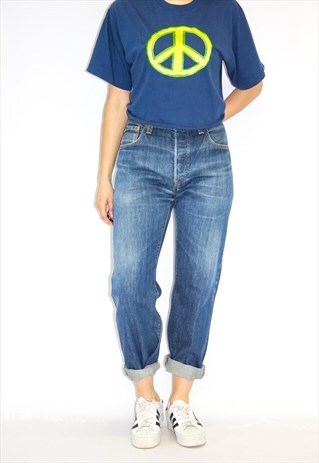 VINTAGE BUTTON FLY BOYFRIEND STYLE 501 JEANS