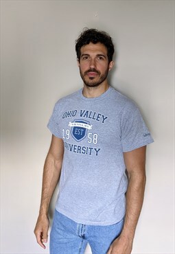 Y2K Ohio Valley University Varsity Grey T-Shirt