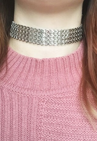 MOONCHILD HEAVY METAL THICK SILVER CHOKER