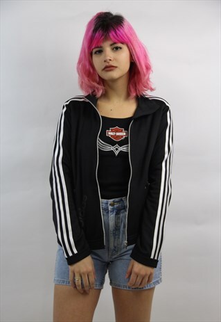 VINTAGE ADIDAS ZIP-UP BLACK SPORT JACKET