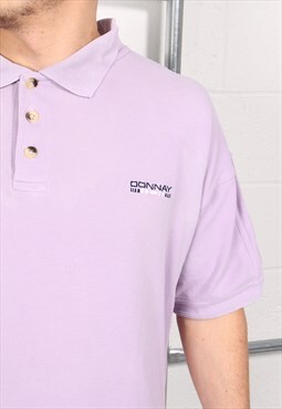 Vintage Donnay Polo Shirt in Pink Short Sleeve Tee Medium