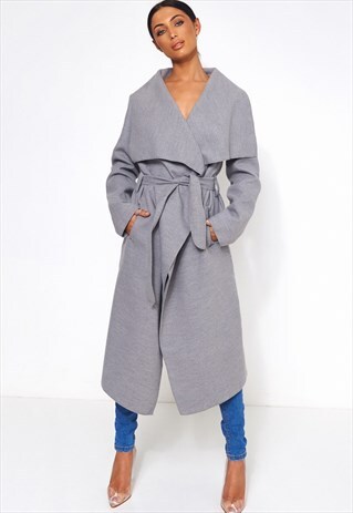 GREY WATERFALL COAT
