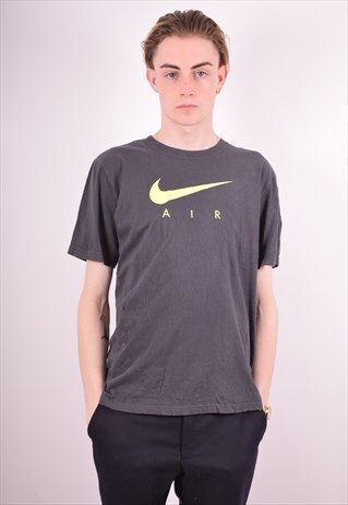 NIKE MENS VINTAGE T-SHIRT TOP MEDIUM GREY 90S
