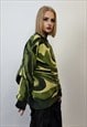 CAMOUFLAGE PRINT SWEATER MILITARY KNITWEAR JUMPER IN GREEN