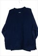 VINTAGE UMBRO CLASSIC FLEECE JUMPER IN BLUE L
