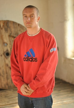 90S ADIDAS EQUIPMENT SPELL OUT LOGO SWEATER