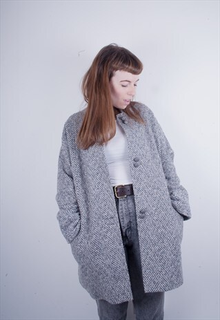 VINTAGE DOUBLE BUTTON WOOL COAT
