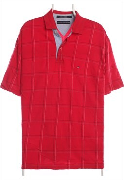 Vintage 90's Tommy Hilfiger Polo Shirt Check Short Sleeve Bu