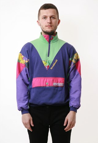 90S GRINDELWALD VINTAGE 1/4 ZIP JUMPER ANORAK 16927