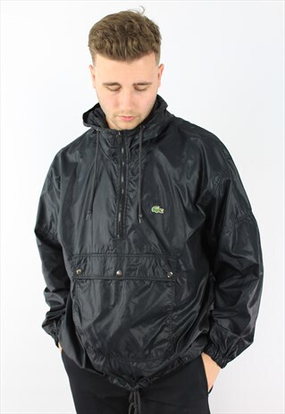 LACOSTE VINTAGE HALF-ZIP RAIN MAC JACKET