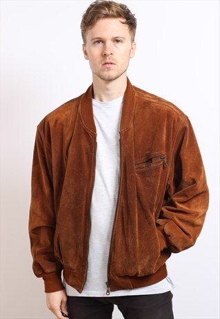 VINTAGE SUEDE BOMBER JACKET