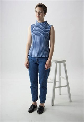 PASTEL SHIMMERY TOP / RIBBED SLEEVELESS TOP