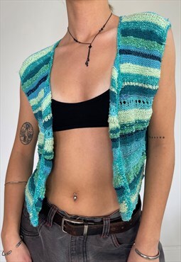 Vintage 90s Knit Vest Shrug Festival Y2k