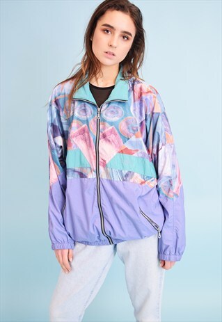 90'S RETRO ATHLEISURE SPORTS SHELL BOMBER JACKET