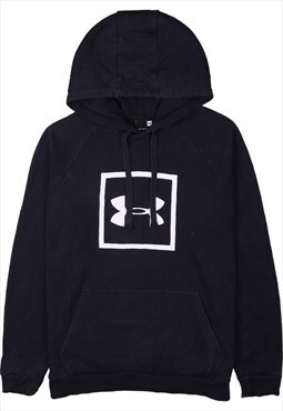 Vintage 90's Under Armour Hoodie Pullover Spellout Black