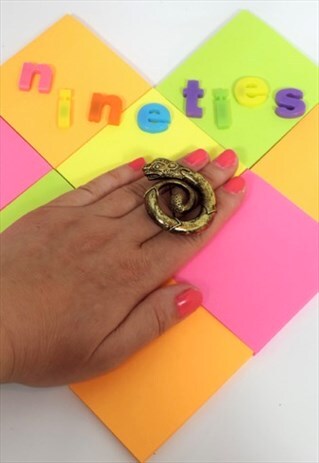 1990S LEOPARD BROOCH, GOLDTONE SPIRAL PIN