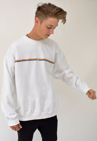 G&G UNISEX SIMPLE RAINBOW RIBBON SWEAT