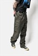 Deadstock 00s era Trussardi nylon work pants green for men 