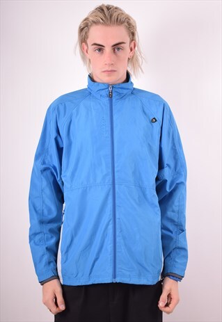 MENS VINTAGE TRACKSUIT TOP JACKET MEDIUM BLUE 90S