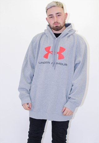 VINTAGE UNDER ARMOUR HOODIE IN GREY XXXL