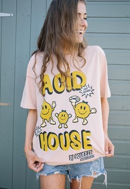 Acid House Womens Fun Graphic Festival Tshirt 