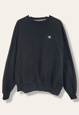 Vintage Champion Sweatshirt Classic Y2K in Black L