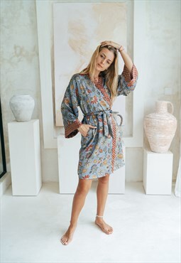 Lavender Luxury Kimono Robe  