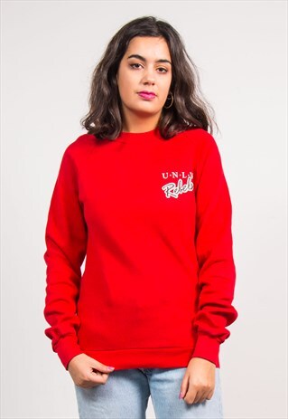 90'S VINTAGE RED UNLV REBELS COLLEGE SWEATSHIRT SWEATER
