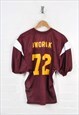 VINTAGE AMERICAN FOOTBALL SPARTANS JERSEY BURGUNDY YOUTH XL