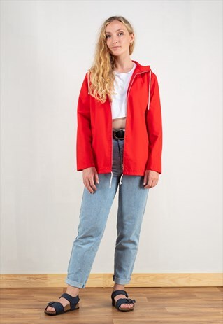 VINTAGE 80'S RED COTTON JACKET
