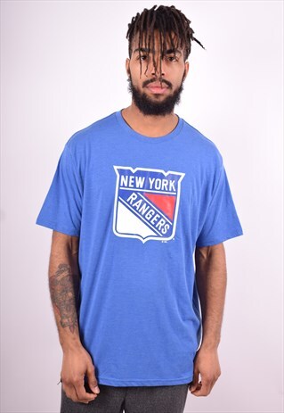 MENS VINTAGE T-SHIRT TOP XL BLUE 90'S