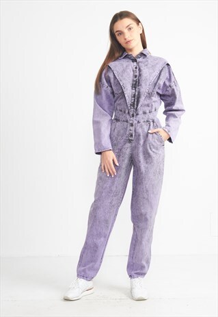 purple long sleeve jumpsuit