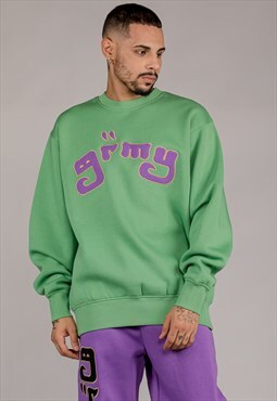 Grimey "LUST MANTRA" Crewneck Sweater in Green