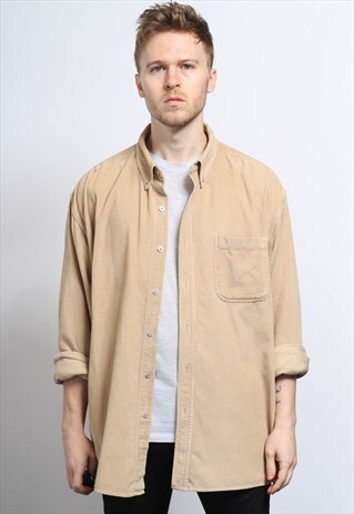 VINTAGE CORDUROY CORD SHIRT BEIGE