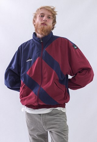 VINTAGE MENS ADIDAS EQUIPMENT BIG LOGO WINDBREAKER JACKET