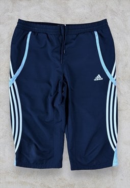 Vintage Adidas Blue Shorts Sports Long Climacool Men Medium