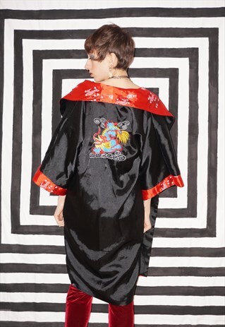 VINTAGE 90S REVERSIBLE KIMONO STYLE ROBE
