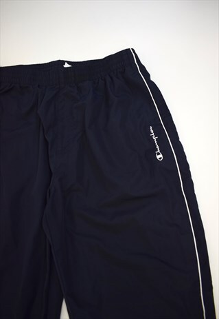 VINTAGE 90S CHAMPION NAVY JOGGER TRACK PANTS