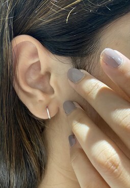 10mm Sterling Silver Hoop Earrings Unisex