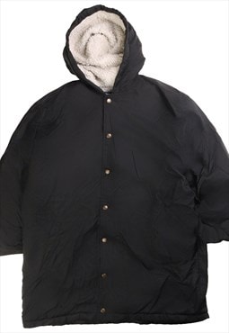 Dark Sen  Button Up Long Hooded Hoodie Medium Black